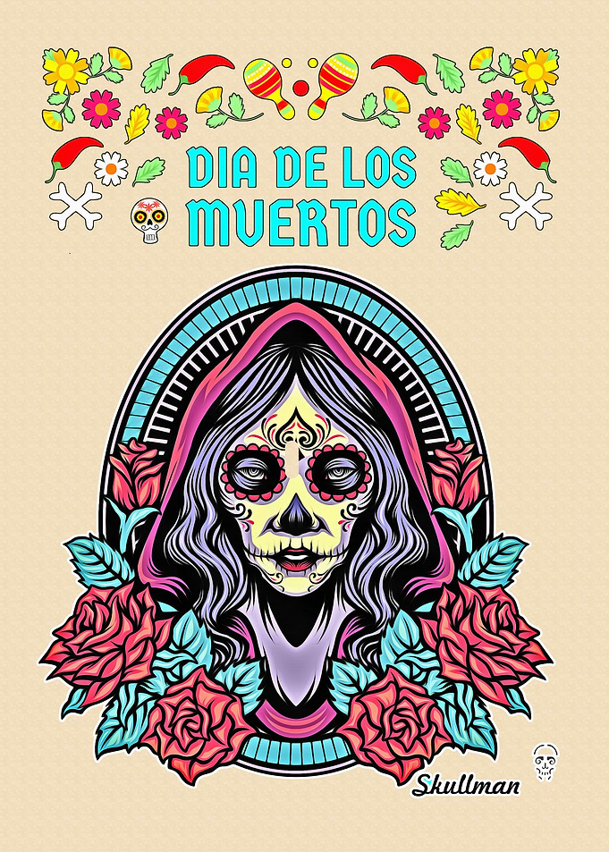 Catrina Sugar Skull Art