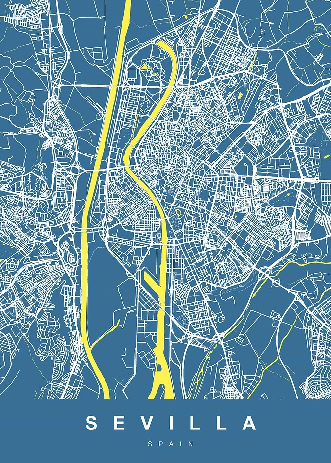 SEVILLA City Map Blue