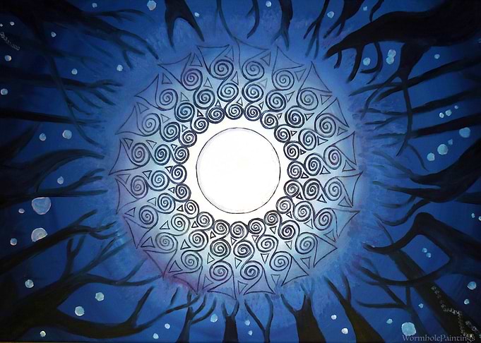 Moon in the forest