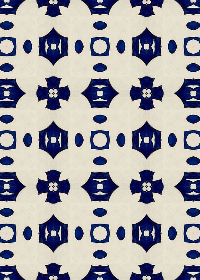 Intense Blue Pattern 04
