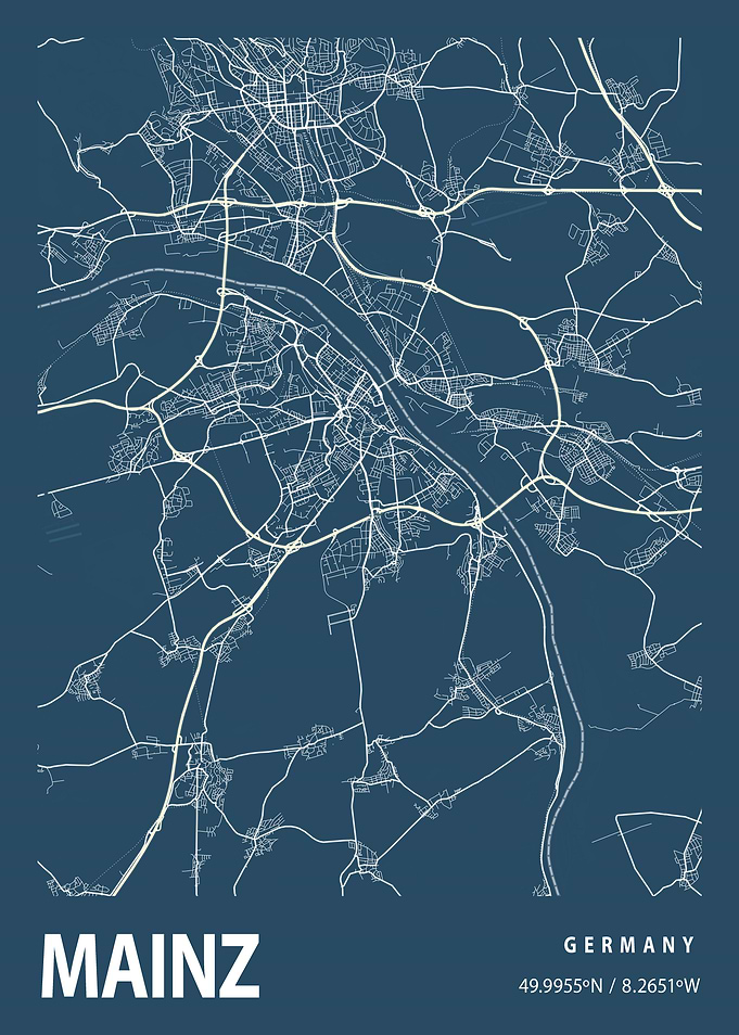 Mainz Blueprint Street Map