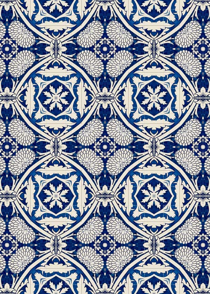 Intense Blue Pattern 08
