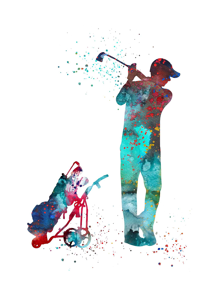 Man golfer
