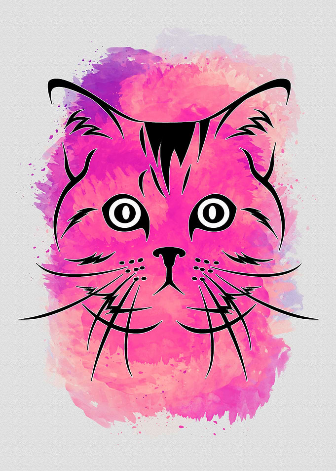 Minimalist Cat Art Picture
