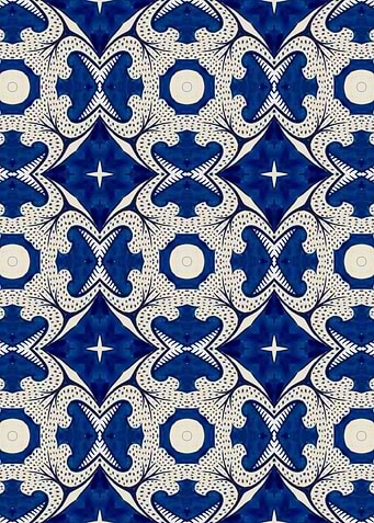 Intense Blue Pattern 01