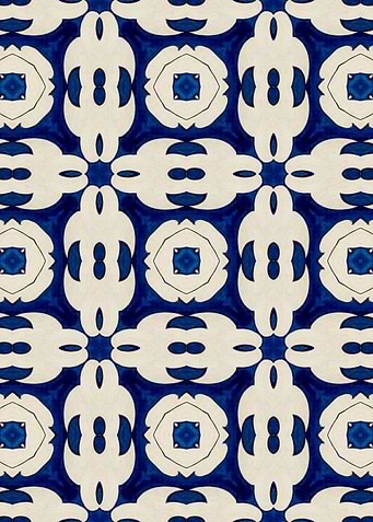 Intense Blue Pattern 03