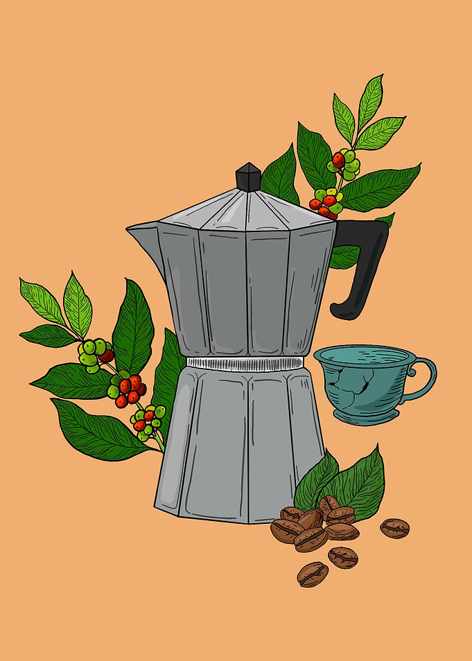 Cute Coffee Maker Moka Pot