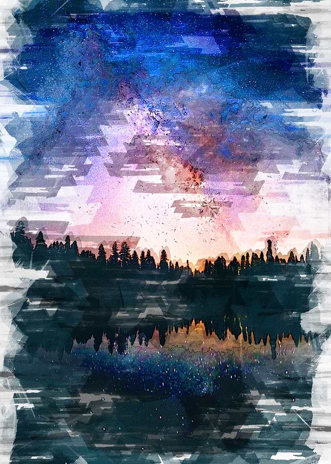 Milkyway Night Volcano