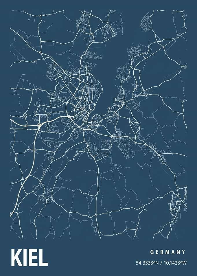 Kiel Blueprint Street Map