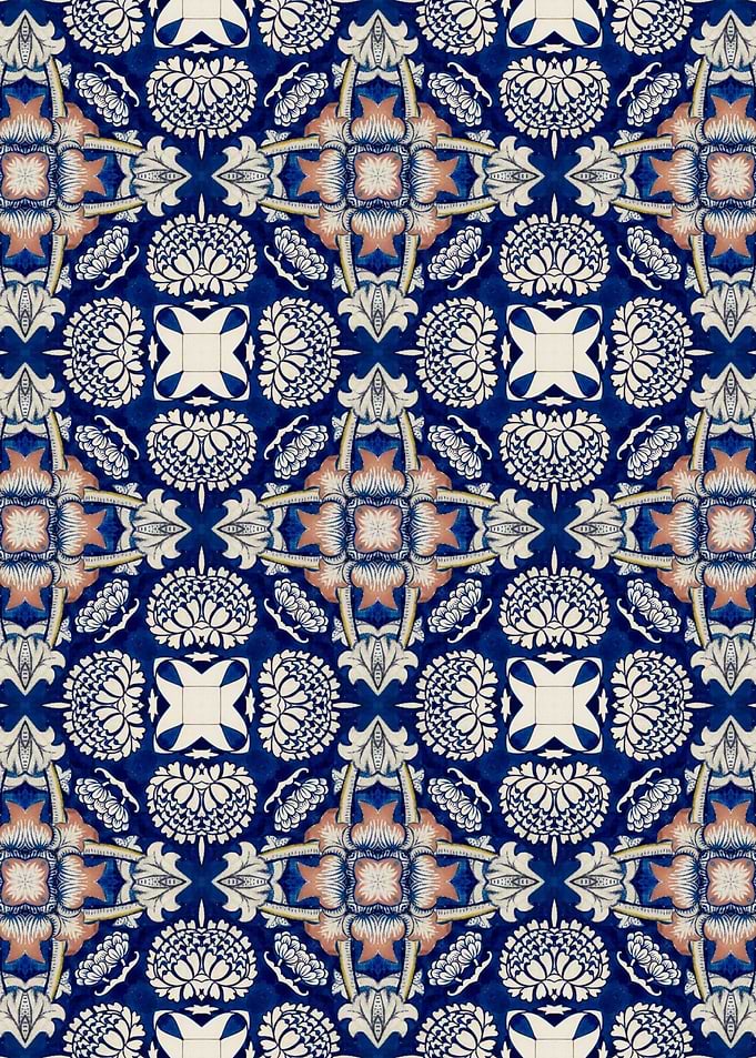 Intense Blue Pattern 09