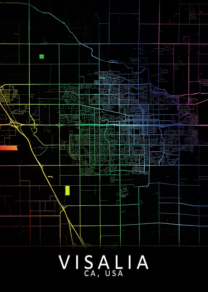 Visalia CA USA City Map