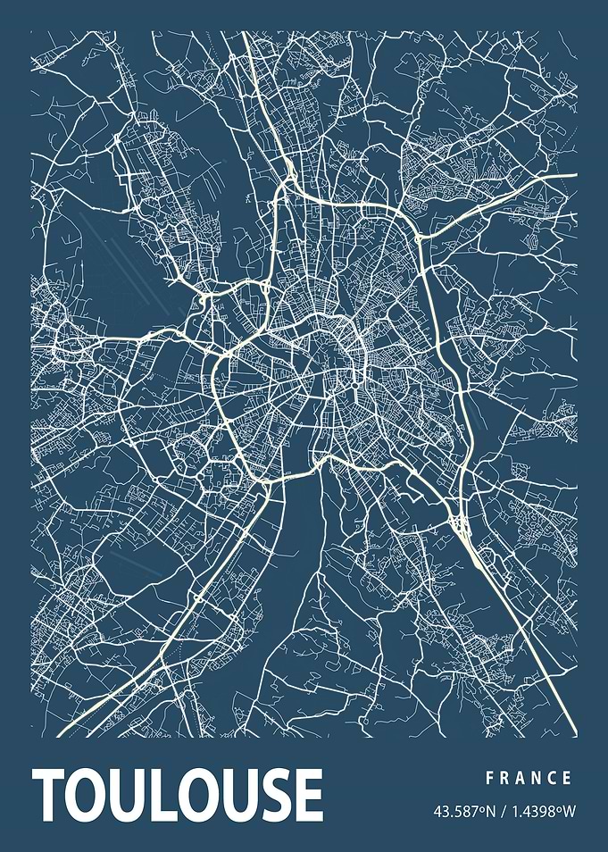 Toulouse Blueprint Street