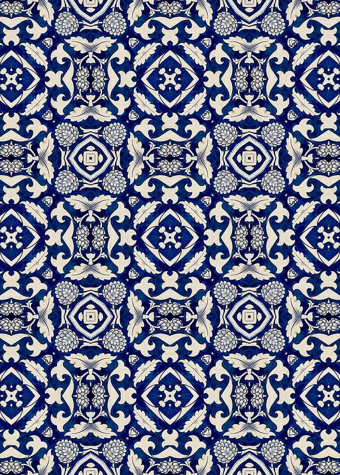 Intense Blue Pattern 06