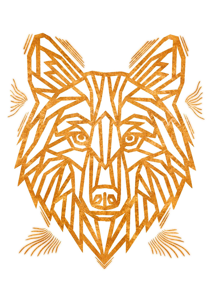 Fox Outline Gold