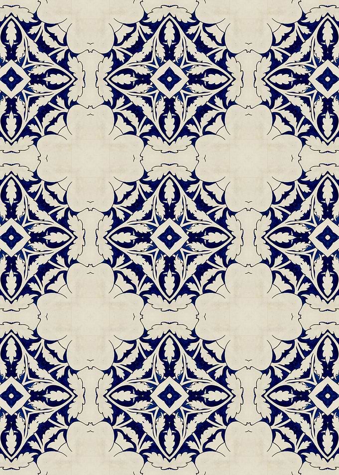 Intense Blue Pattern 05