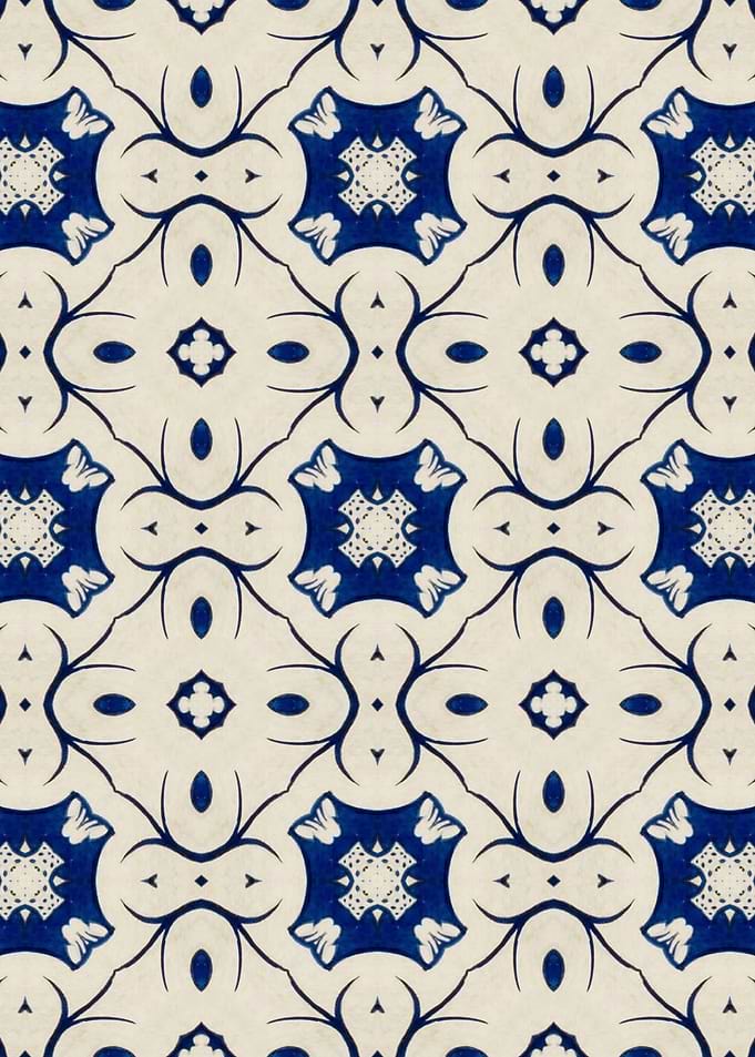 Intense Blue Pattern 02