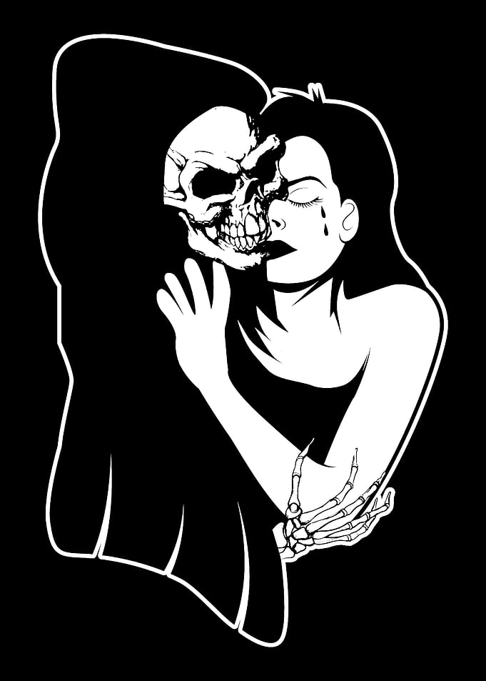Woman Death Love Embrace I