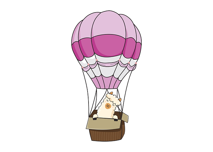 Alpaca cute air balloon
