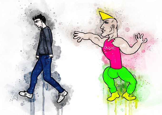 Virgin vs Chad wojak memes