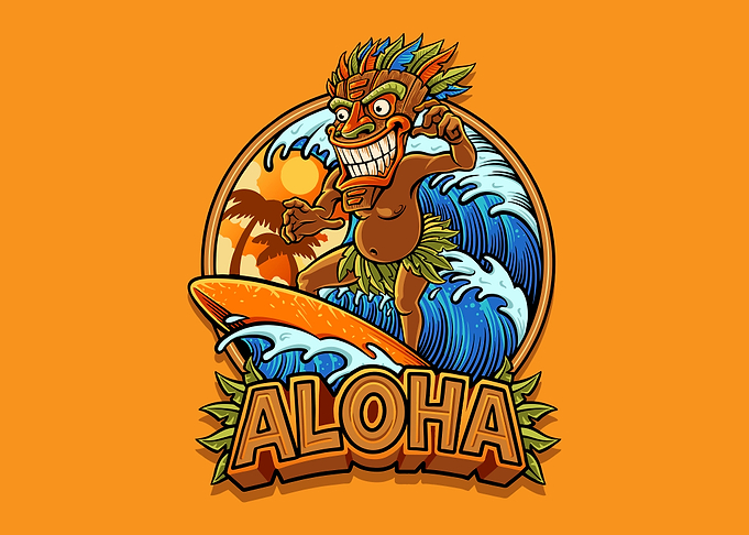 Aloha beach detailed art