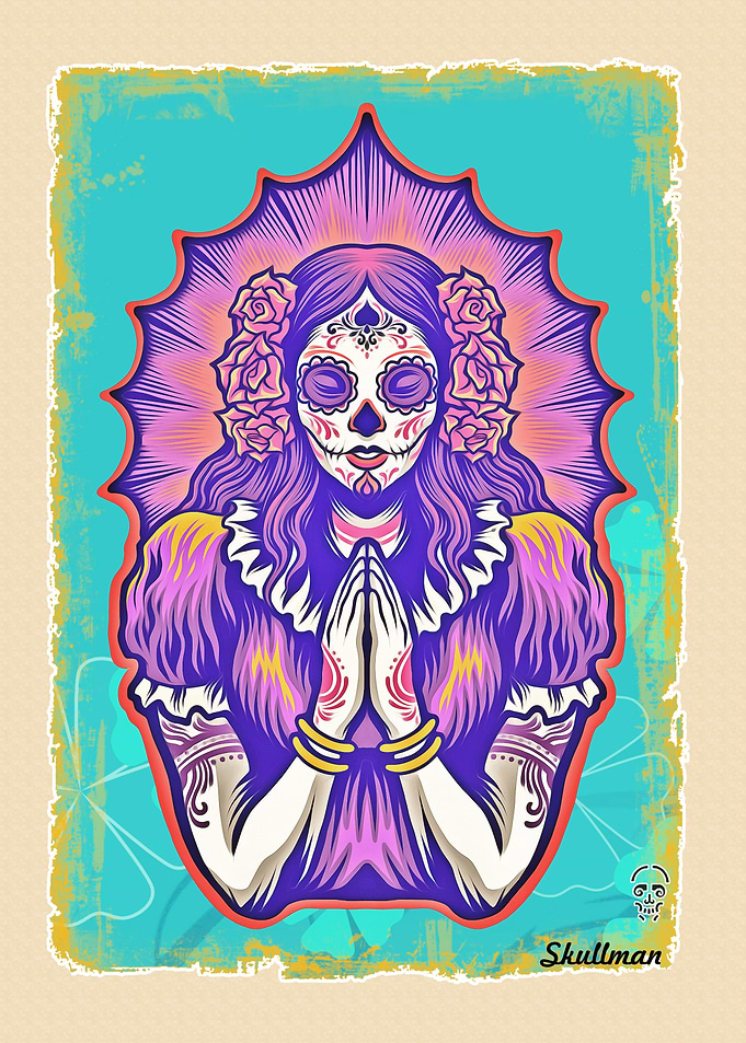 Catrina Sugar Skull Art