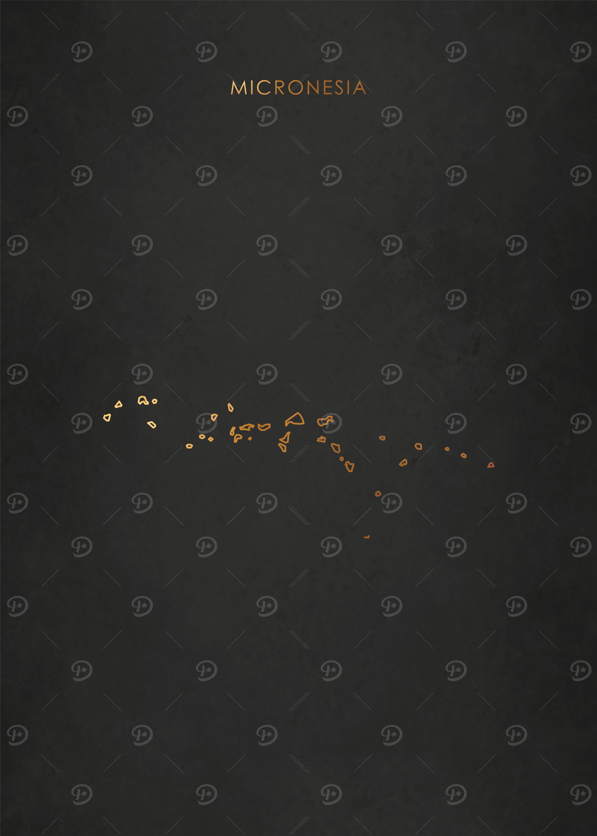 Gold Micronesia Map