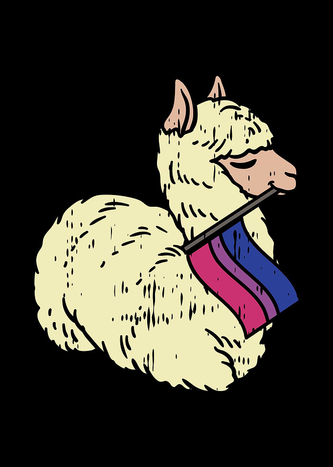 LGBT Llama Bisexual Flag