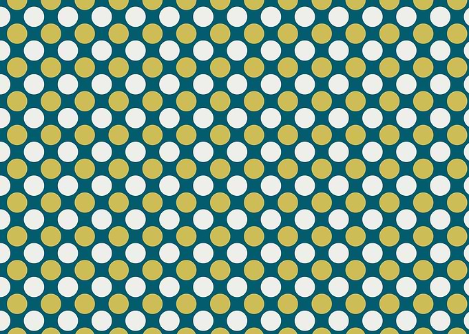 Yellow White Polka Dots