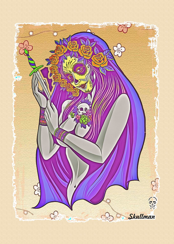 Catrina Sugar Skull Art
