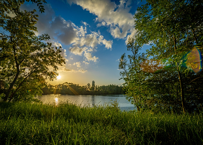 sunset at the lake
