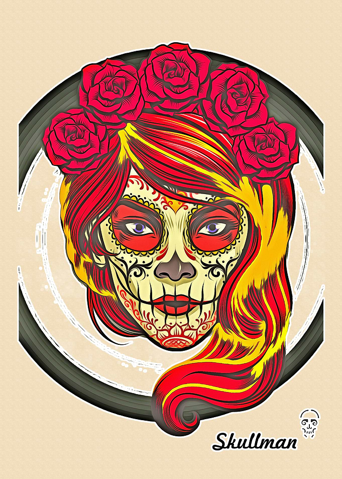 Catrina Sugar Skull Art