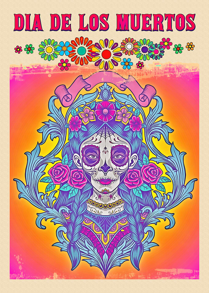 Catrina Sugar Skull Art