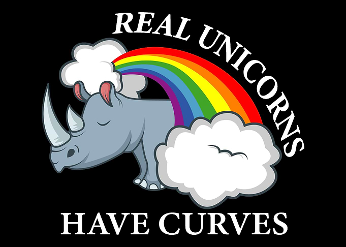 Real unicorns have curves