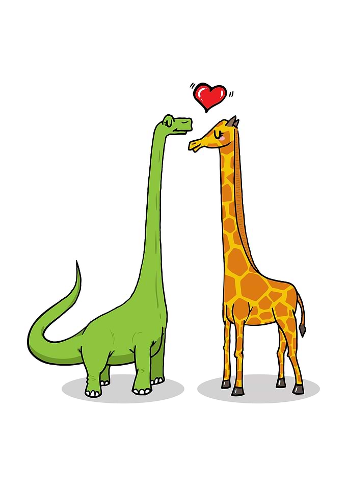 Brontosaur giraffe in lo