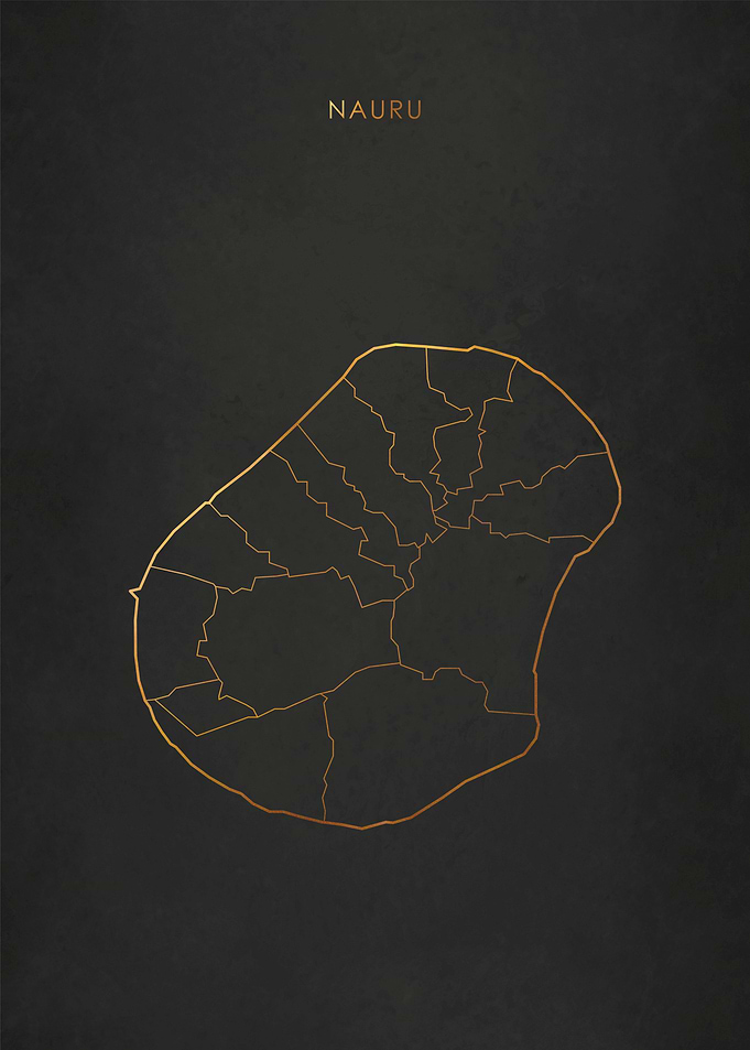 Gold Nauru Map