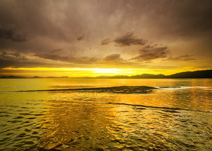 Nice sunset at sea