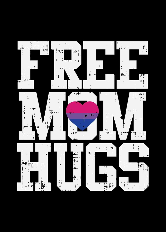 Mom Hugs Heart Bisexual