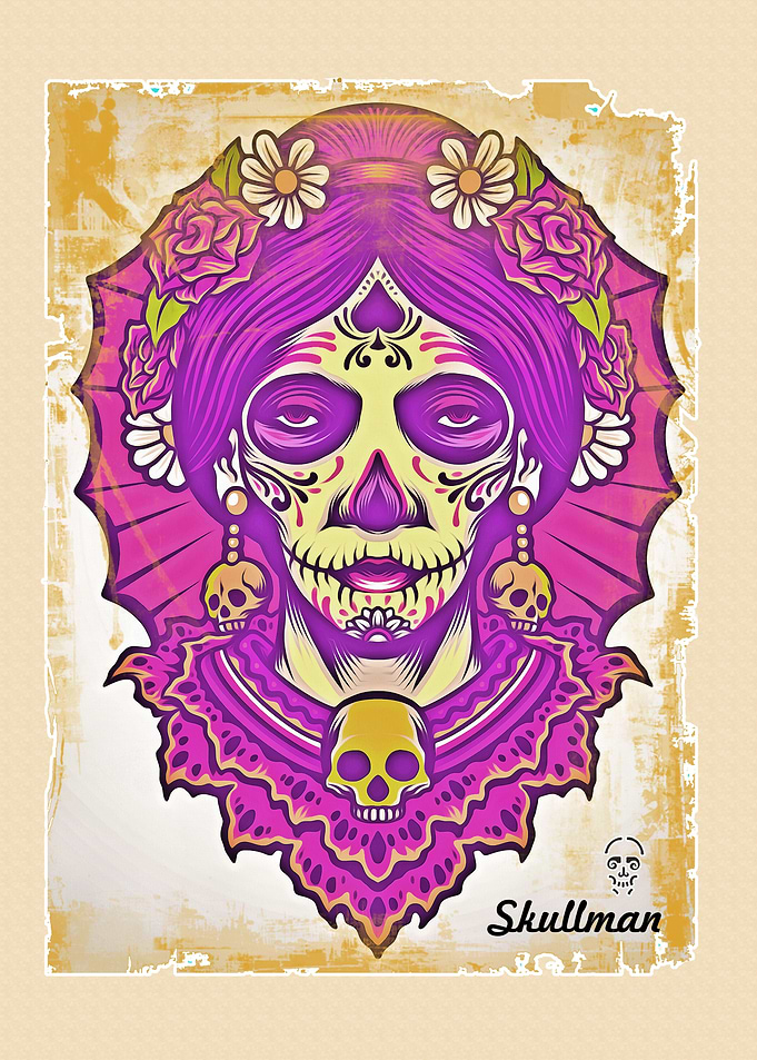 Catrina Sugar Skull Art