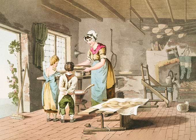 woman making oat cakes
