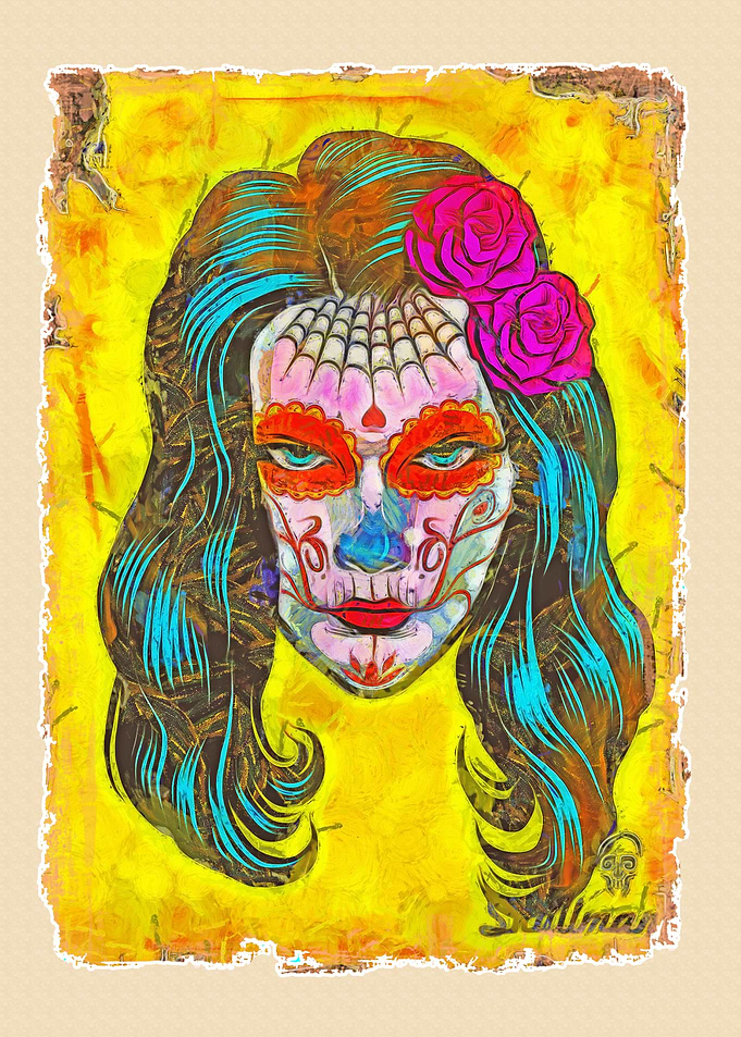 Catrina Sugar Skull Art