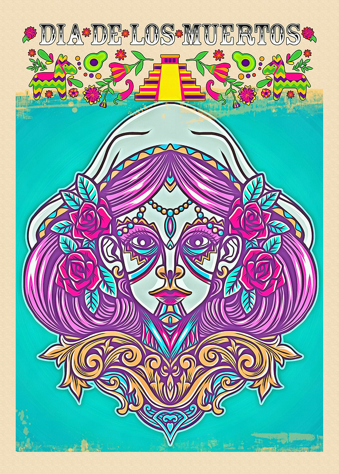 Catrina Sugar Skull Art