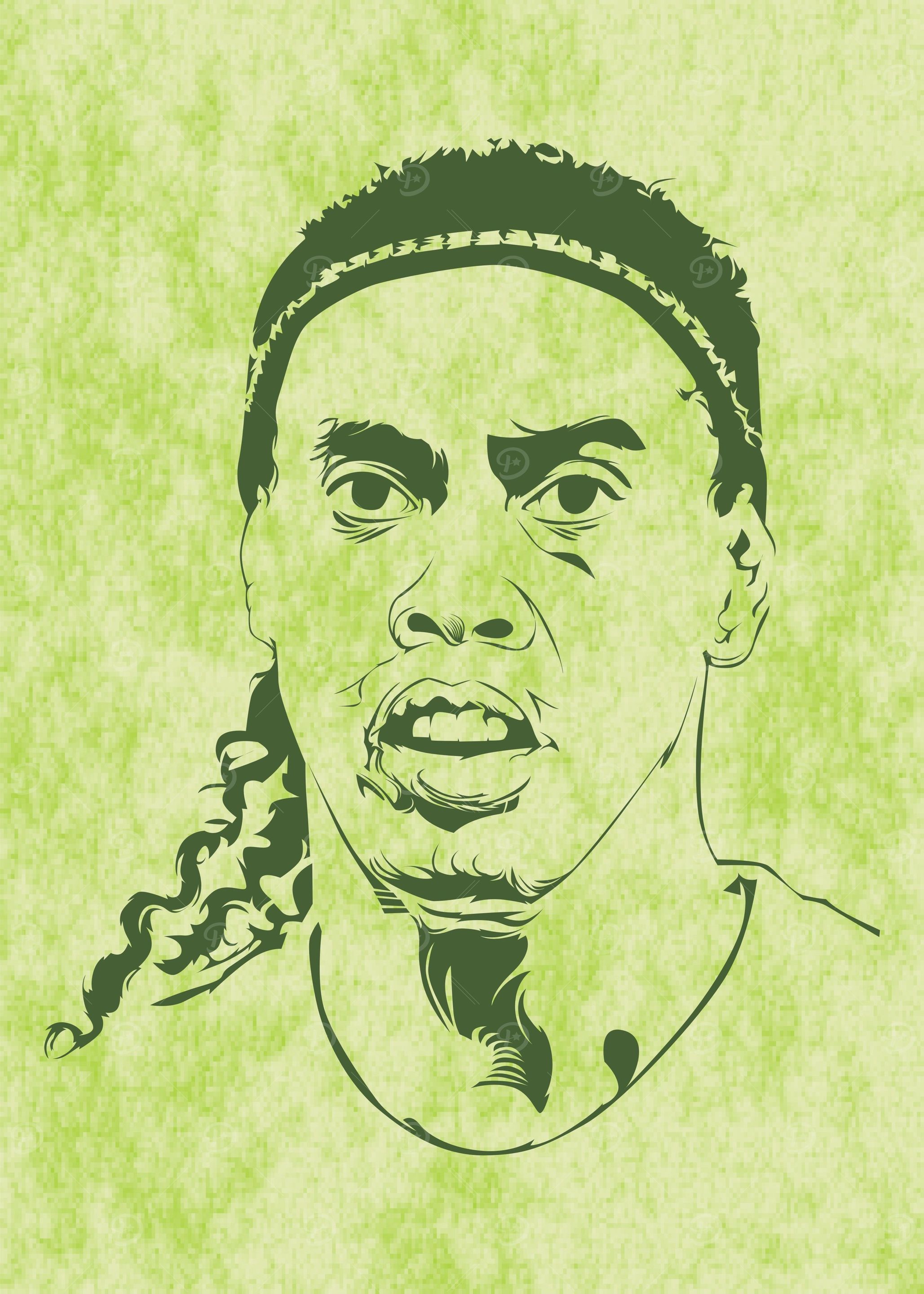 line art ronaldinho