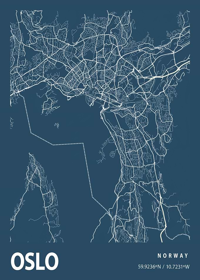 Oslo Blueprint Street Map