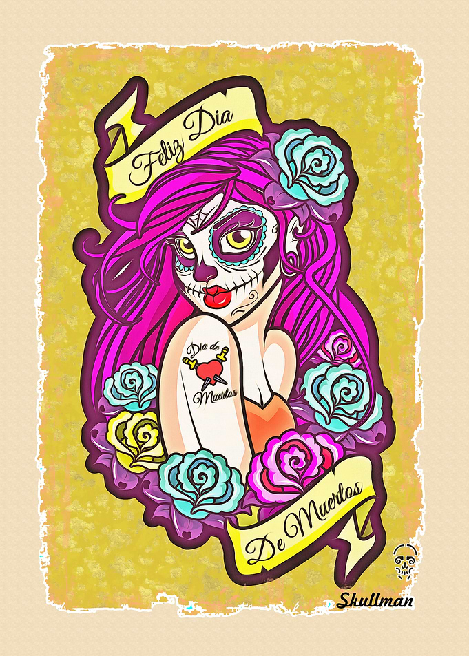 Catrina Sugar Skull Art
