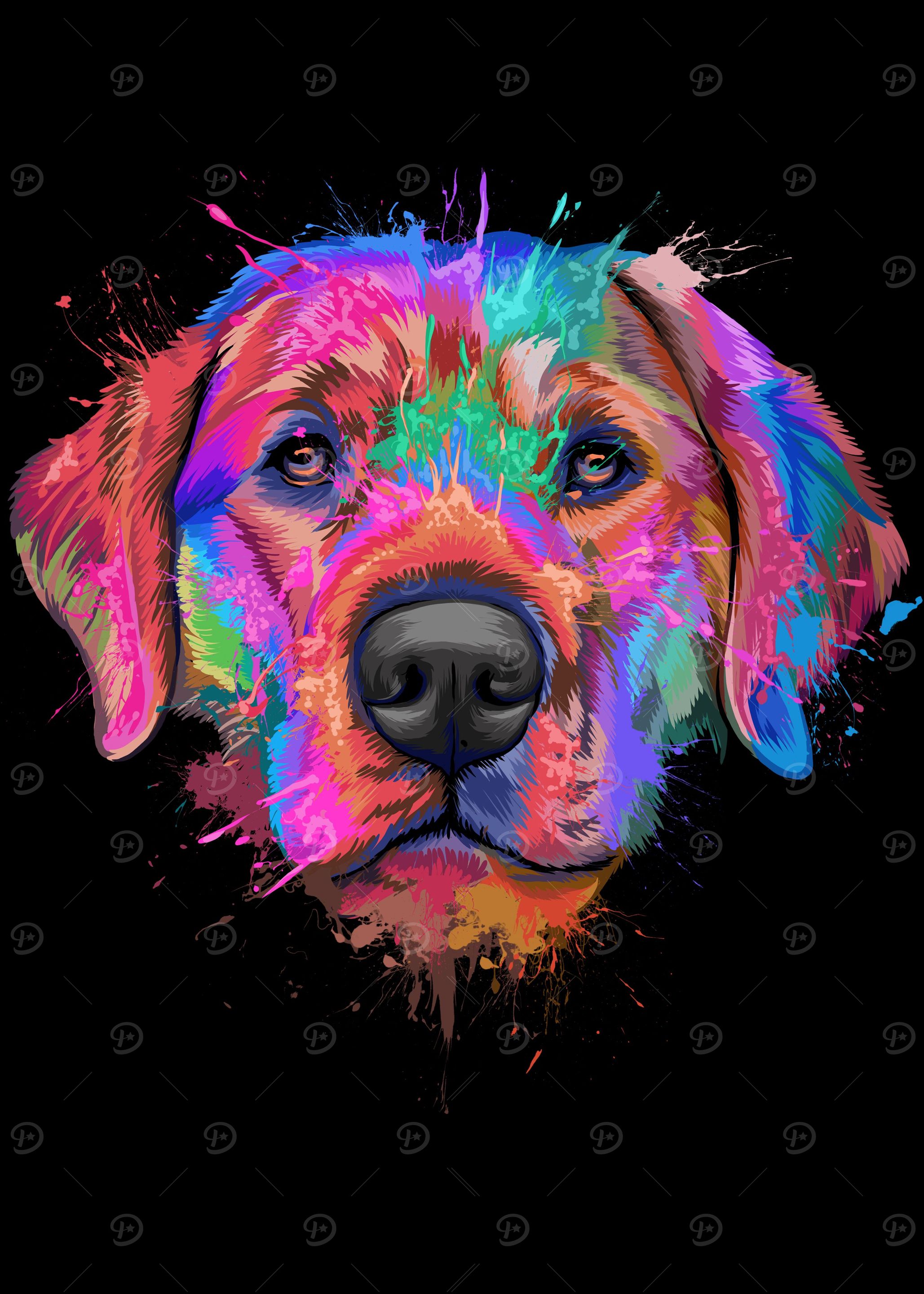 Golden Retriever Splash