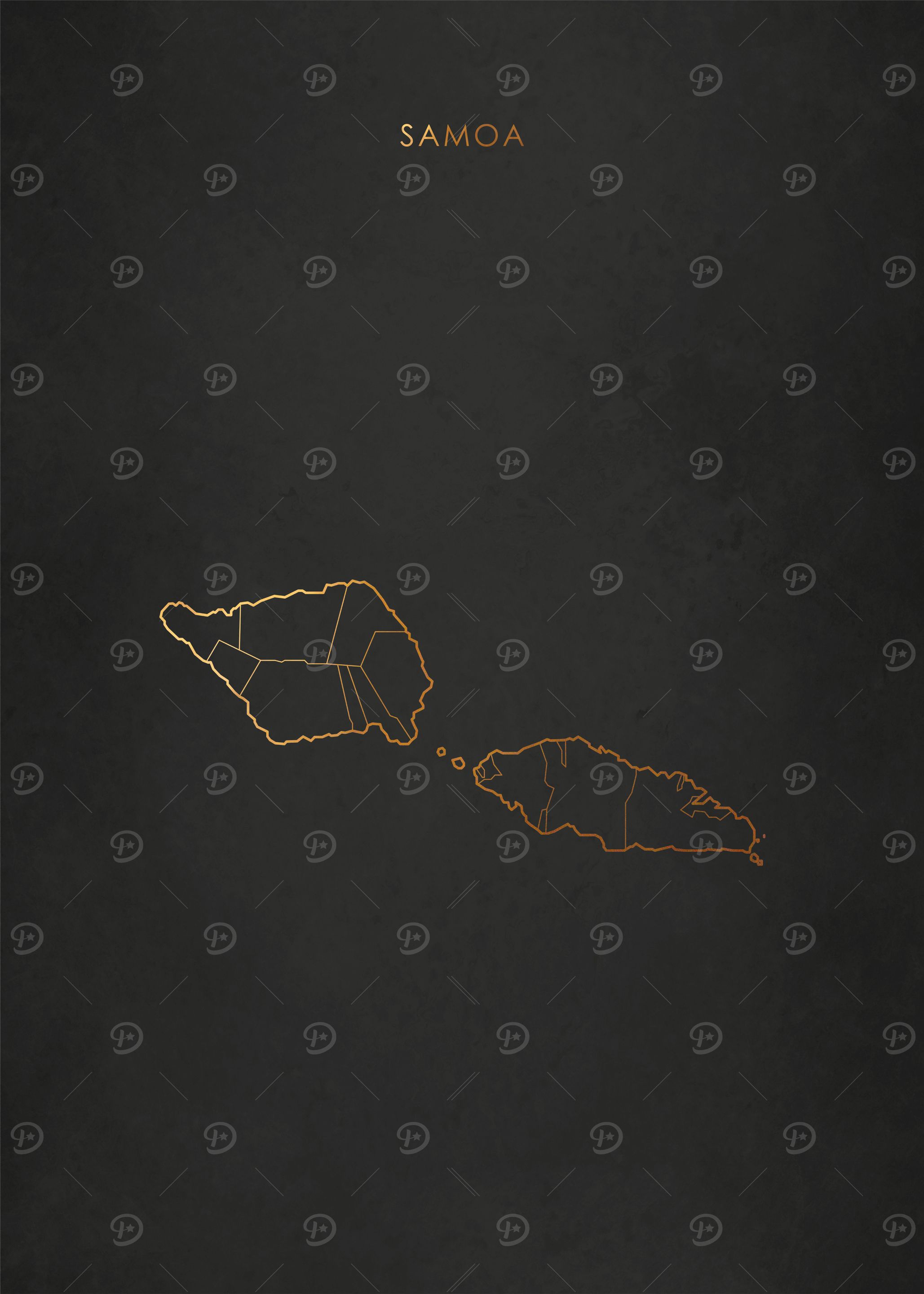 Gold Samoa Map