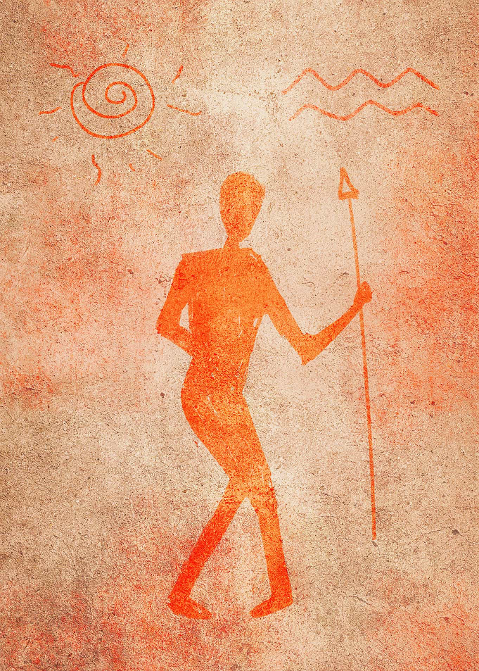 Funny Cave Painting Toilet