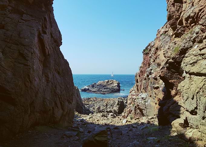 Ocean view from cave