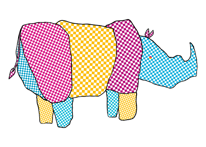 Rainbow rhinoceros