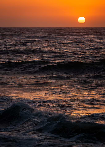 Sunset Ocean Waves